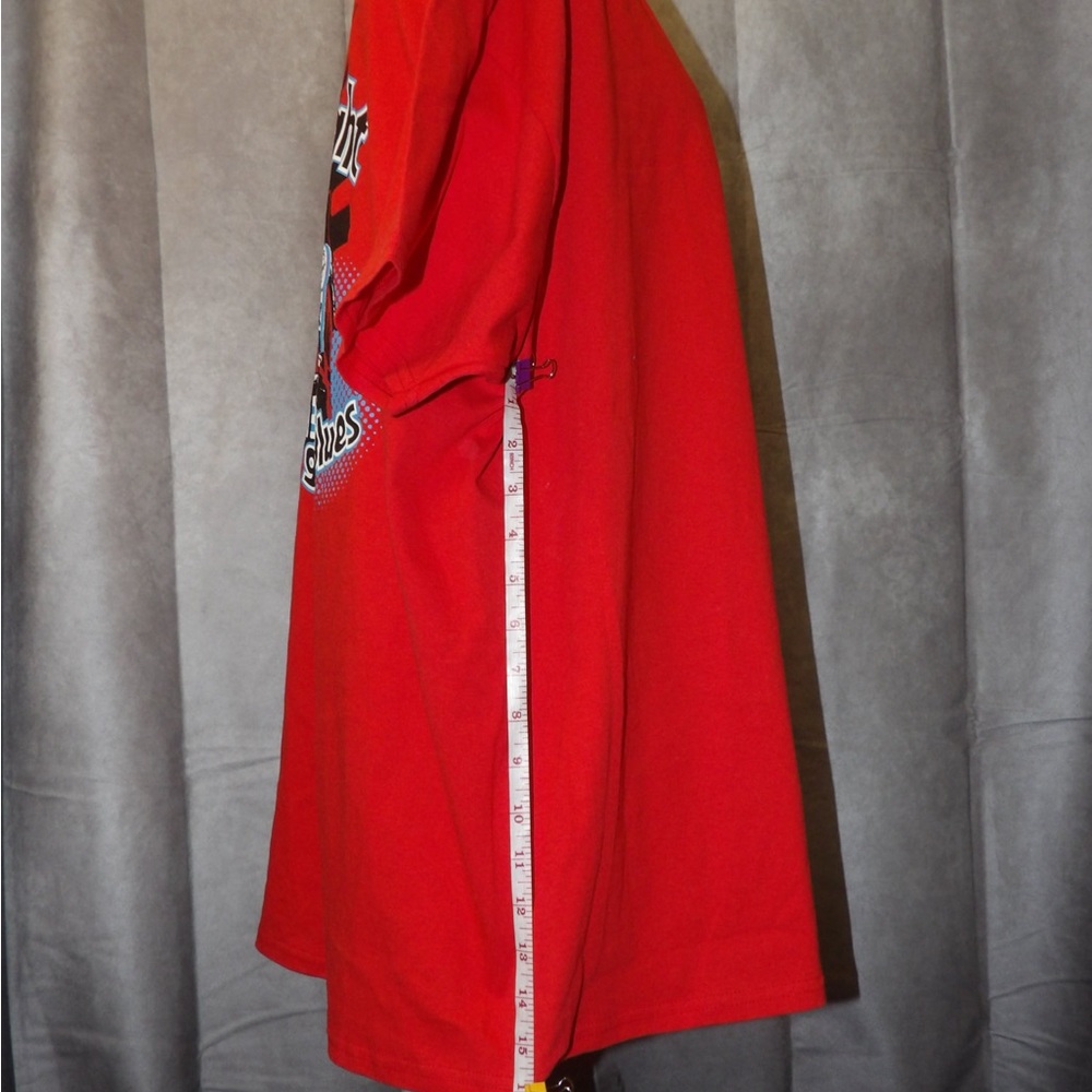 Gildan Red Tee with Purple Clip Accent